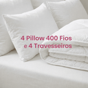 Ver imagem 2 de Kit 4 Pillow, Capa e Protetor de Colchão Casa Dona 400 Fios Percal Hipoalérgico Super Macio Mais 4 T