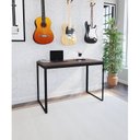 Ver imagem 1 de Escrivaninha Mesa Escritório 120x45 120cm Preto Fosco e Nogal