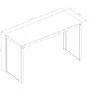 Ver imagem 3 de Escrivaninha Mesa Escritório 120x45 120cm Branco e Nogal