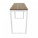 Ver imagem 5 de Escrivaninha Mesa Escritório 120x45 120cm Branco e Nogal