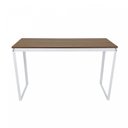 Ver imagem 2 de Escrivaninha Mesa Escritório 120x45 120cm Branco e Nogal