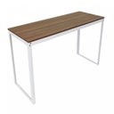 Ver imagem 4 de Escrivaninha Mesa Escritório 120x45 120cm Branco e Nogal