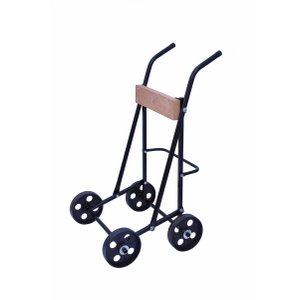 CARRINHO PARA MOTOR DE BARCO 04 RODAS ATÉ 25 HP PRETO PLUS