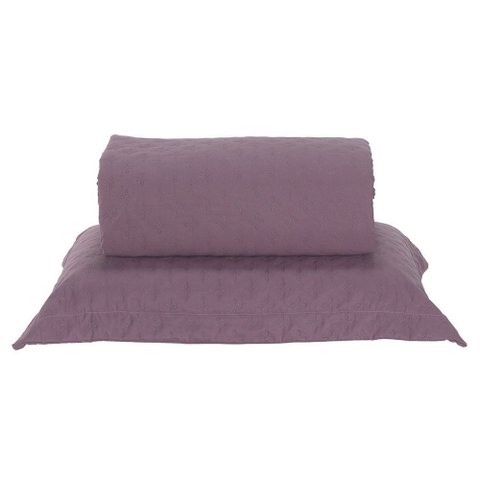 Cobre Leito Solteiro Milão Dupla Face Micropercal 200 Fios 2 Peças - Rose Cassis