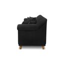 Ver imagem 4 de Sofá 3 Lugares Pé de Madeira Julieta 220 Cm Suede Preto S04 - D'Rossi