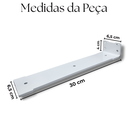 Ver imagem 2 de Suporte para Prateleira 30cm Invisível Mão Francesa Aço Resistente Moderno Casa Quarto Cozinha