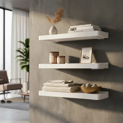 Suporte para Prateleira 30cm Invisível Mão Francesa Aço Resistente Moderno Casa Quarto Cozinha