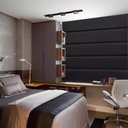 Ver imagem 1 de Persiana Romana Blackout Vancouver Preto - Requinte Pinpoint 2,68m até 2,93m 3,7m até 4m