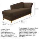 Ver imagem 4 de Kit Diva Recamier Vanessa 140cm Lado Esquerdo e 02 Poltronas Laura Suede - Doce Sonho Móveis RECAMIE