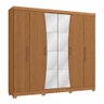 Guarda-roupa Casal 6 Portas 3 Gavetas 6 Prateleiras com Espelho Canela - Kappesberg - 2