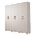 Ver imagem 4 de Guarda-Roupa Casal 6 Portas com Espelho Interno Giratório 180cm 100% MDF Milena