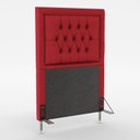 Ver imagem 2 de Kit Cabeceira Decorativa Para Cama Box Antares e Calçadeira Sagitarius 90 Para Cama de Solteiro Sued