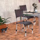 Ver imagem 2 de Kit 6 Cadeiras Fibra Sintética Varanda Jardim Pedra Ferro