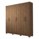 Ver imagem 4 de Guarda-Roupa Casal MDF 6 Portas 2 Gavetas Espelho Interno Giratório Milena Panan Móveis