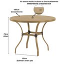 Ver imagem 5 de Kit 4 Cadeiras Corda Náutica e Mesa Tampo Ripado Varanda Alumínio Edícula