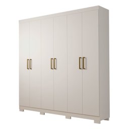 Guarda-Roupa Casal 6 Portas 2 Gavetas Internas 180cm 100% MDF Milena - 3