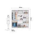Ver imagem 4 de Guarda-Roupa Casal 6 Portas 2 Gavetas Internas 180cm 100% MDF Milena