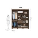 Ver imagem 4 de Guarda-Roupa Casal MDF 6 Portas 2 Gavetas Internas Milena Panan Móveis