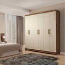 Ver imagem 1 de Guarda-Roupa Casal MDF 6 Portas 2 Gavetas Internas Milena Panan Móveis