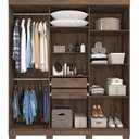 Ver imagem 2 de Guarda-Roupa Casal MDF 6 Portas 2 Gavetas Internas Milena Panan Móveis
