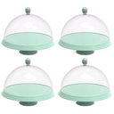 Ver imagem 1 de 4 Porta Bolo com Cúpula e Pé 30cm Verde Menta Bubble Crippa Boleira Tortas Doces
