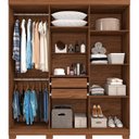 Ver imagem 2 de Guarda-Roupa Casal MDF 6 Portas 2 Gavetas Internas Milena Panan Móveis