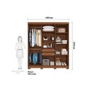 Ver imagem 4 de Guarda-Roupa Casal MDF 6 Portas 2 Gavetas Internas Milena Panan Móveis