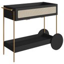 Ver imagem 1 de Carrinho Bar Porta Taças 110 Cm Pes Metal Oslo 28964 Nero Artesano