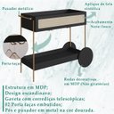 Ver imagem 3 de Carrinho Bar Porta Taças 110 Cm Pes Metal Oslo 28964 Nero Artesano