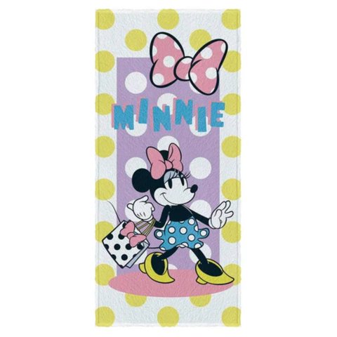 Toalha Banho Minnie Felpuda Estampada 60x120cm