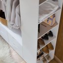 Ver imagem 2 de Guarda Roupa Smart de Solteiro com 4 Gavetas Multiuso Cabideiro e Prateleiras Organizadoras para