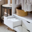 Ver imagem 3 de Guarda Roupa Smart de Solteiro com 4 Gavetas Multiuso Cabideiro e Prateleiras Organizadoras para