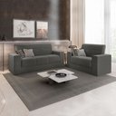 Ver imagem 2 de Sofá 2 e 3 Lugares 1050 Recife Veludo CInza Mamflex