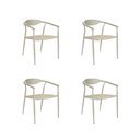 Ver imagem 3 de Conjunto 4 Cadeiras Minimalistas Empilhaveis Isla Fratini