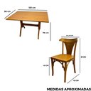 Ver mais imagens de Conjunto Fixo 120x80 Mesa X com 4 Cadeiras Italia Madeira Maciça Tauari