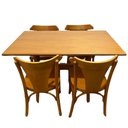 Ver imagem 7 de Conjunto Fixo 120x80 Mesa X com 4 Cadeiras Italia Madeira Maciça Tauari