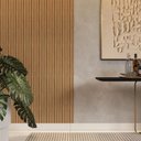 Ver imagem 2 de Placa Painel Ripado Decorativo Inspirazzo Kit com 40 Placas:freijó