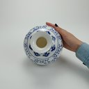 Ver imagem 5 de Vaso Decorativo Enfeite Redondo Bone China Home&co 17x16x16cm Azul