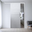 Ver imagem 1 de Porta de Alumínio de Correr Sobrepor 215x90cm Laminada Reversil Soft Plus Mgm