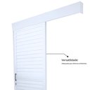 Ver imagem 6 de Porta de Alumínio de Correr Sobrepor 215x90cm Laminada Reversil Soft Plus MGM Abertura Esquerda Branco
