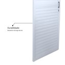 Ver imagem 7 de Porta de Alumínio de Correr Sobrepor 215x90cm Laminada Reversil Soft Plus MGM Abertura Esquerda Branco