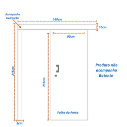 Porta de Alumínio de Correr Sobrepor 215x90cm Laminada Reversil Soft Plus MGM - 10