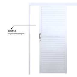 Porta de Alumínio de Correr Sobrepor 215x80cm Laminada Reversil Soft Plus MGM - 4