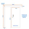 Porta de Alumínio de Correr Sobrepor 215x80cm Laminada Reversil Soft Plus MGM - 10
