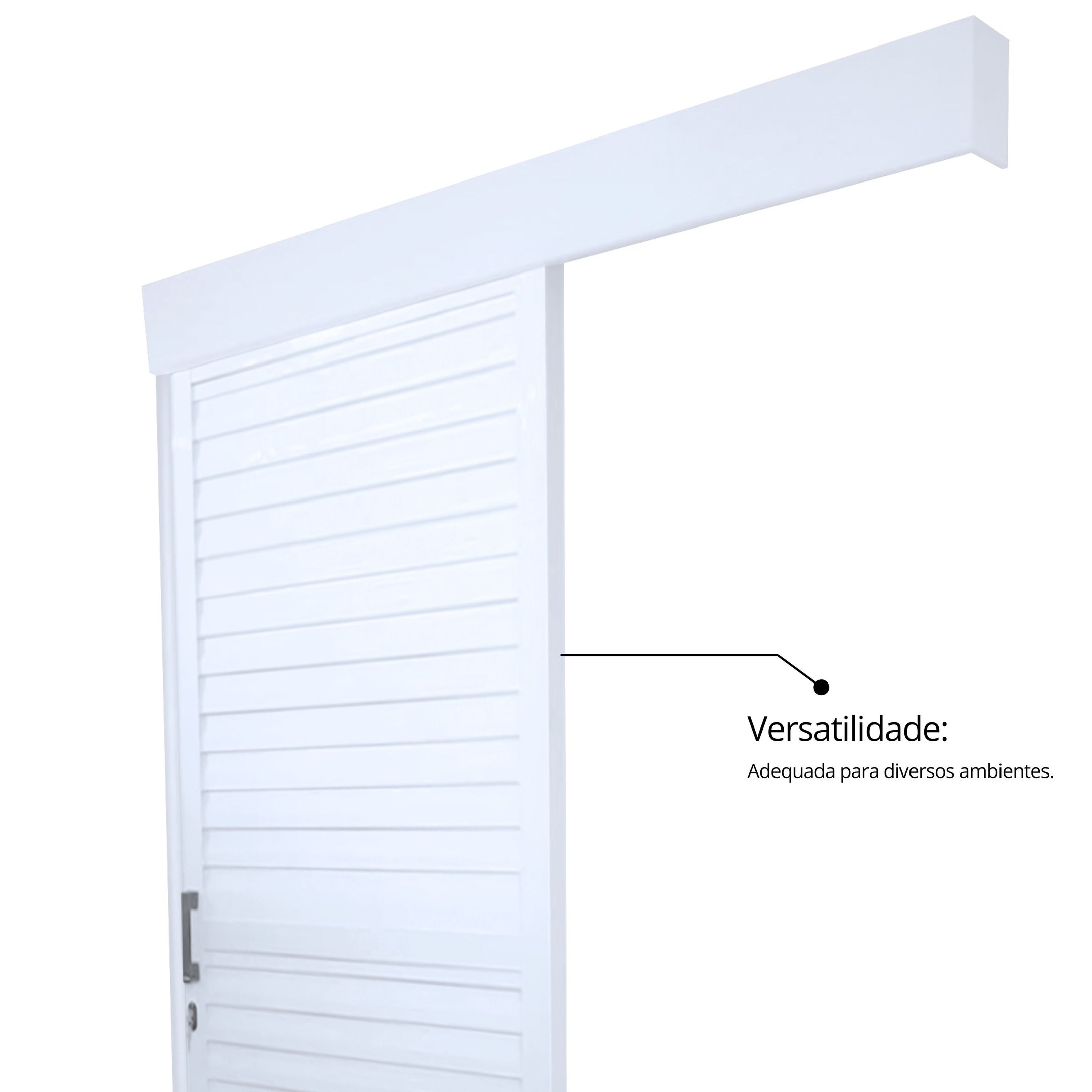 Porta de Alumínio de Correr Sobrepor 215x80cm Laminada Reversil Soft Plus MGM - 6