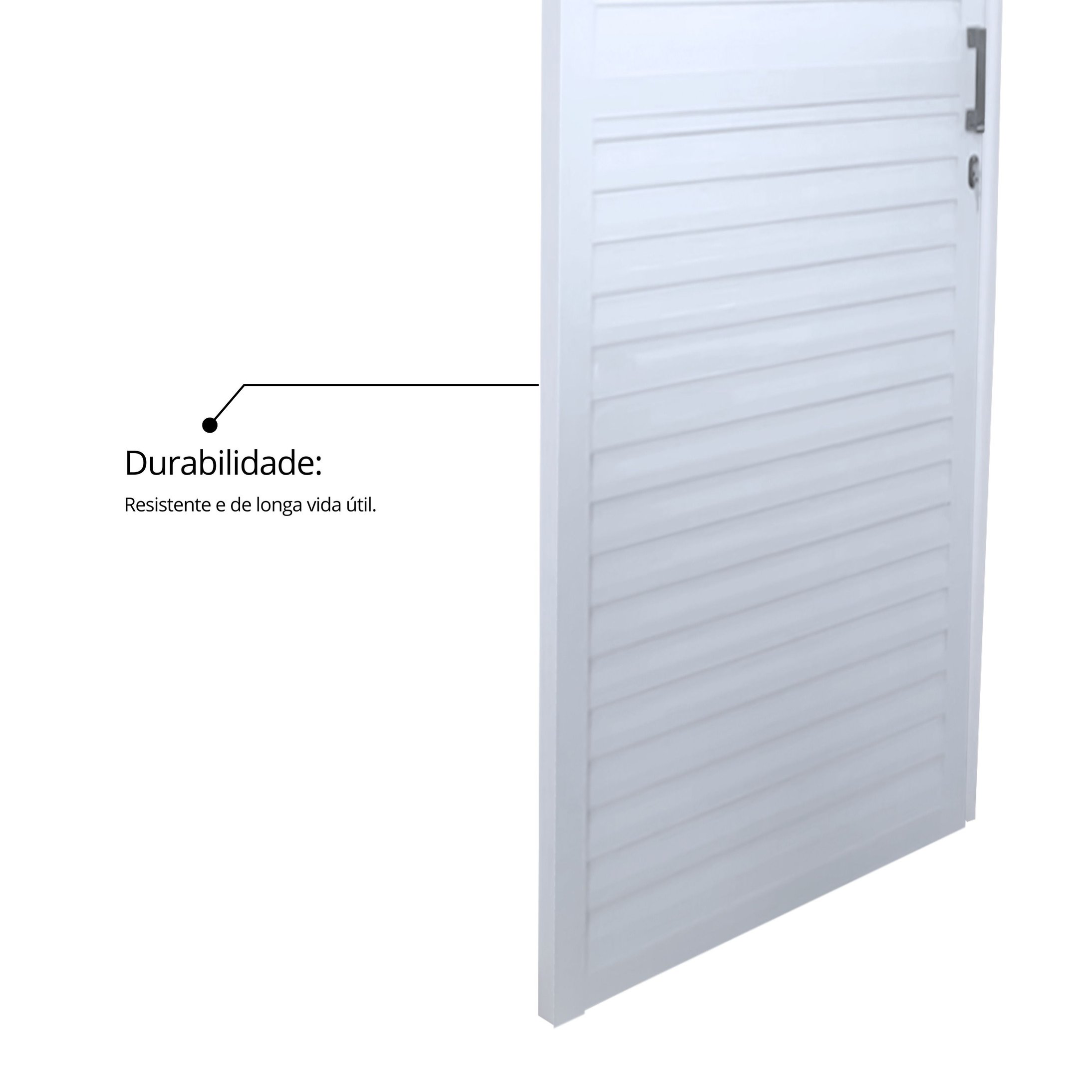 Porta de Alumínio de Correr Sobrepor 215x80cm Laminada Reversil Soft Plus MGM - 7