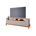 Ver imagem 6 de Rack Bancada C/ Painel P/ Tv até 70 Pol Moema/sotile 4 Portas e Pés 180x197cm Off White/nature -