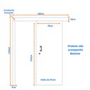 Ver imagem 3 de Porta de Alumínio de Correr Sobrepor 215x70cm Laminada Reversil Soft Plus MGM Abertura Esquerda Branco