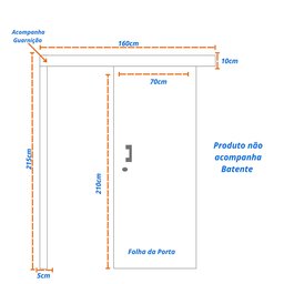 Porta de Alumínio de Correr Sobrepor 215x70cm Laminada Reversil Soft Plus MGM Abertura Esquerda - 10