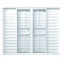 Ver imagem 1 de Janela de Alumínio Veneziana 100x150cm 6 Folhas com Grade e Vidro Liso Soft Plus MGM Branco
